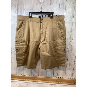 Iron Co Men's. VTG Tobacco Waistband Regular Fit Stretch Cargo Short Size 38